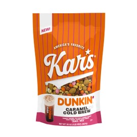 Kar’s Nuts Dunkin’ Caramel Cold Brew Mixed Nuts – Sweet Candy-Coated Nuts Mix, 20oz Resealable Pouch (Pack of 6) – Sweet Snacks for Adults & Kids