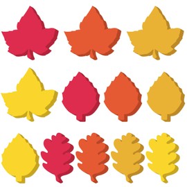 Geyee 108 Pcs Leaf Cutouts for Fall Bulletin Board Decorations 3.5 Inch Paper Leaves Cut Outs Maple Oak Birch Leaves Shape Leaf Die Cut Assorted Colors Accent for DIY Autumn Craft (Russet Color)