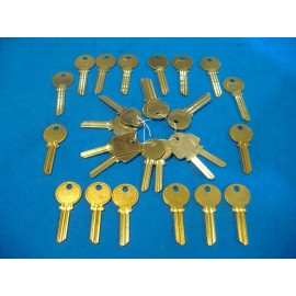 LOT OF 28 KEY BLANKS FIT MEDECO LOCKS NICKEL SILVER & BRASS