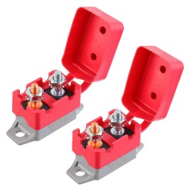 EPLZON 30A 12V-24V Automatic Reset Circuit Breaker with Cover Stud Bolt for Battery Chargers Trucks Car Engines and More(2pcs)