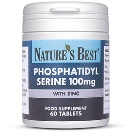 Premium Phosphatidyl Serine 100mg - Supports Cognitive Function* - 60 Tablets, 1-3 Daily - Clinically Studied Level - Enriched with 5mg Zinc - Non-GMO SOYA - 1+ Month's Supply, UK Made