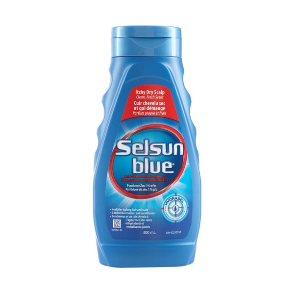 Selsun Blue - Itchy Dry Scalp Formula- 300 ML - 1% Pyrithione Zinc - Controls Dandruff - Helps Relieve Itching & Flaking - Clean Fresh Scent - Gentle Enough for Daily Use