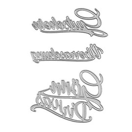 Ideen mit Herz 3 x Cutting Dies, Lettering, Voucher, 2 cm to 8.2 cm