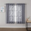 OVZME Grey Sheer Curtains 54 inches Long 2 Panels for