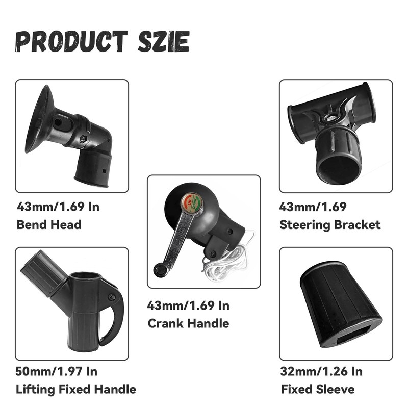 LDZBUOM Outdoor Patio Umbrella Parts Replacement,Outdoor Courtyards Patio Umbrella Accessories