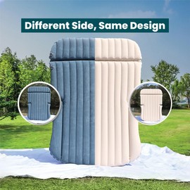 WEY&FLY Car Air Mattress for SUV, Quick Inflation Travel Bed with Air Pump, Portable Sleeping Pad for Camping, Fits Most SUVs and Sedans, Comfortable and Durable