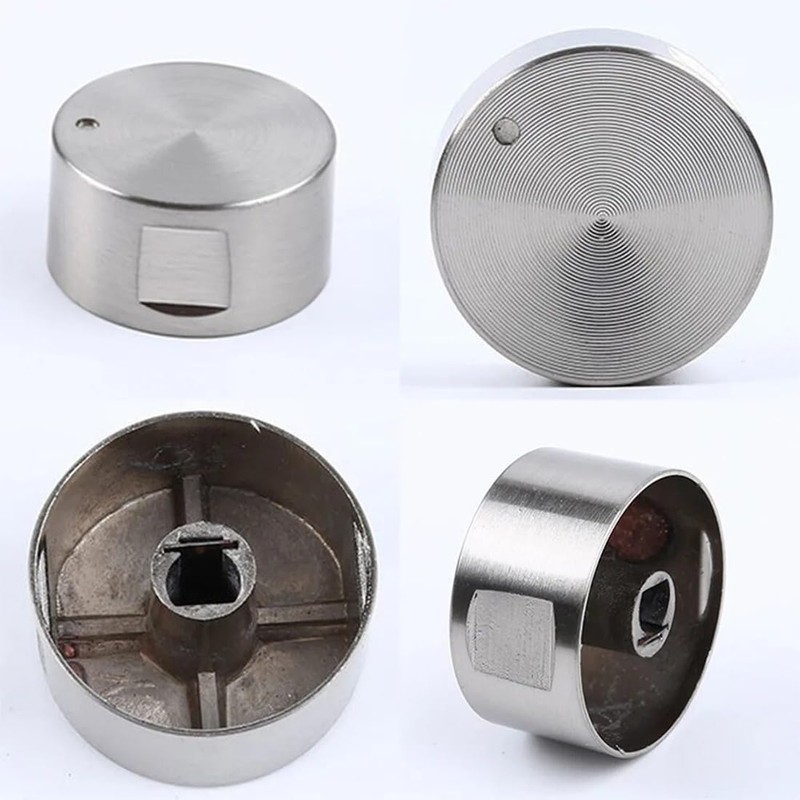 Set of 6 Metal Gas Hob Knobs 6mm Universal for