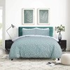 Sleepdown Dragonfly White Green Reversible Duvet Cover Quilt Pipe Edge
