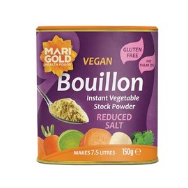 Marigold Swiss Vegetable Vegan Bouillon Powder Reduced Salt 150 g