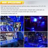 BJZ 4Pcs Blue Watermelon LED Strobe+Constant Marker Lights Dual Function
