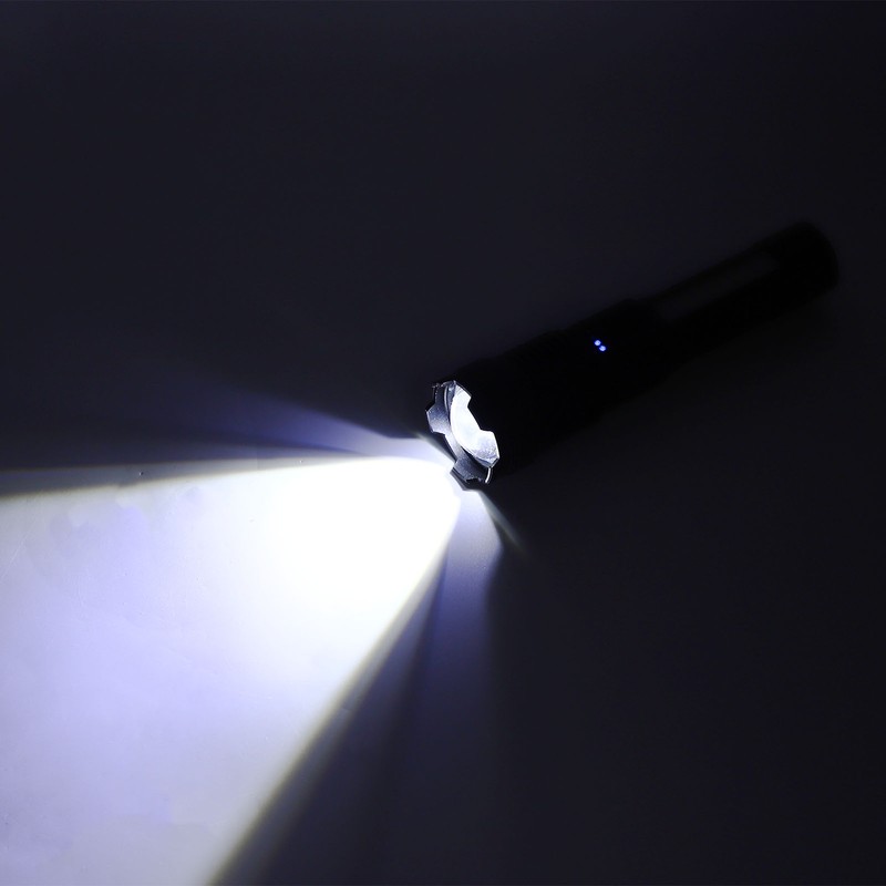 LED Bright Flashlight COB Work Light USB Rechargeable IPX4 Outdoor