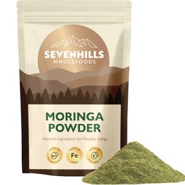 Sevenhills Wholefoods Moringa Powder 200g - High in Iron, Vitamin B12 and Fibre for Energy, Immunity & Gut Health - Non-GMO - add to Juices, Baked Goods, Smoothies