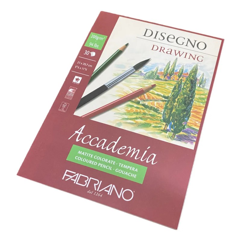 Block Fabriano De Dibujo Y Pintura Academia Drawing 21x29.7 cm