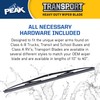 PEAK Transport Heavy Duty Windshield Wiper Blade, Durable Metal Wiper
