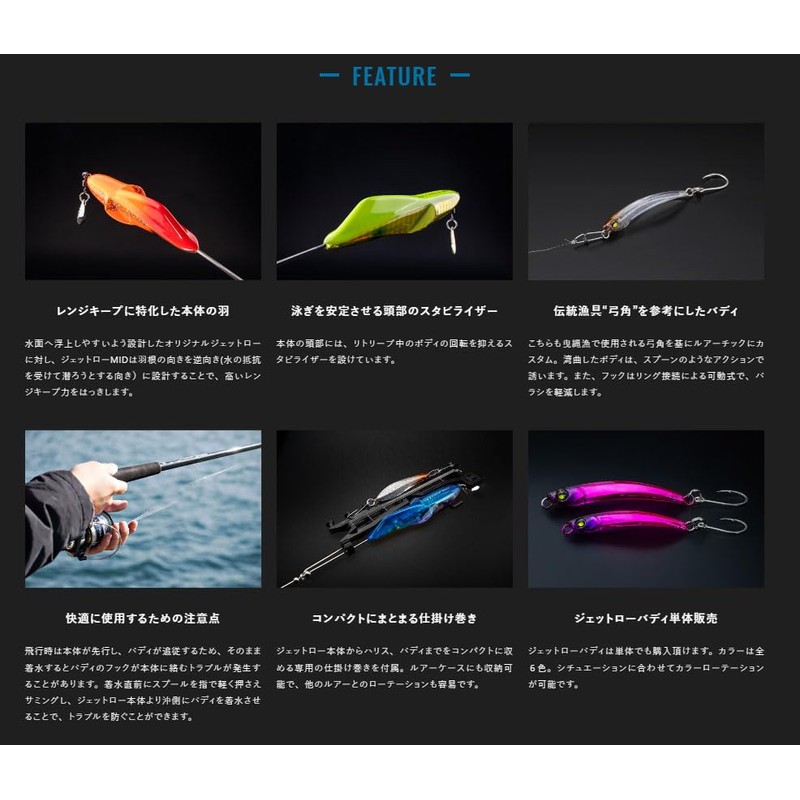 JACKALL Jet Low Mid 1.6 oz (45 g) Spark Set