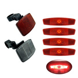 MGMSINYO Bicycle Spokes Reflectors Set Front and Rear for Wheels Night Riding 6pcs