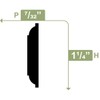 Ekena Millwork MLD01X00X96PBSWPV 1 H x 1/4" P x 96"