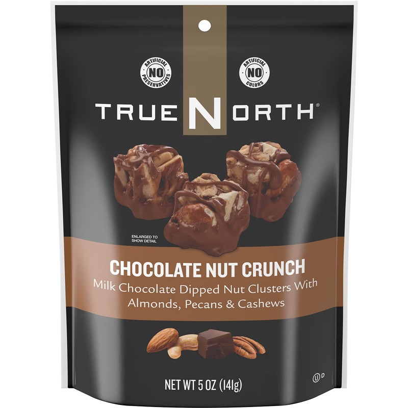 True North Nut Clusters, Chocolate Nut Crunch, 5 Ounce (Pack