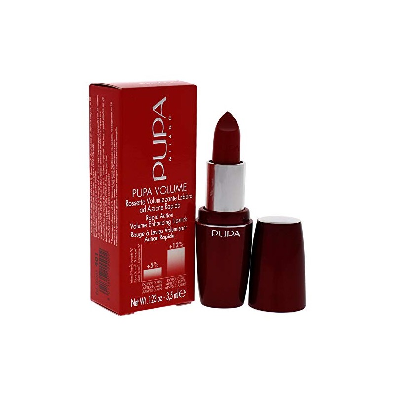 Pupa Milano Pupa Volume Lipstick, 401 Red Passion, 0.123 Oz