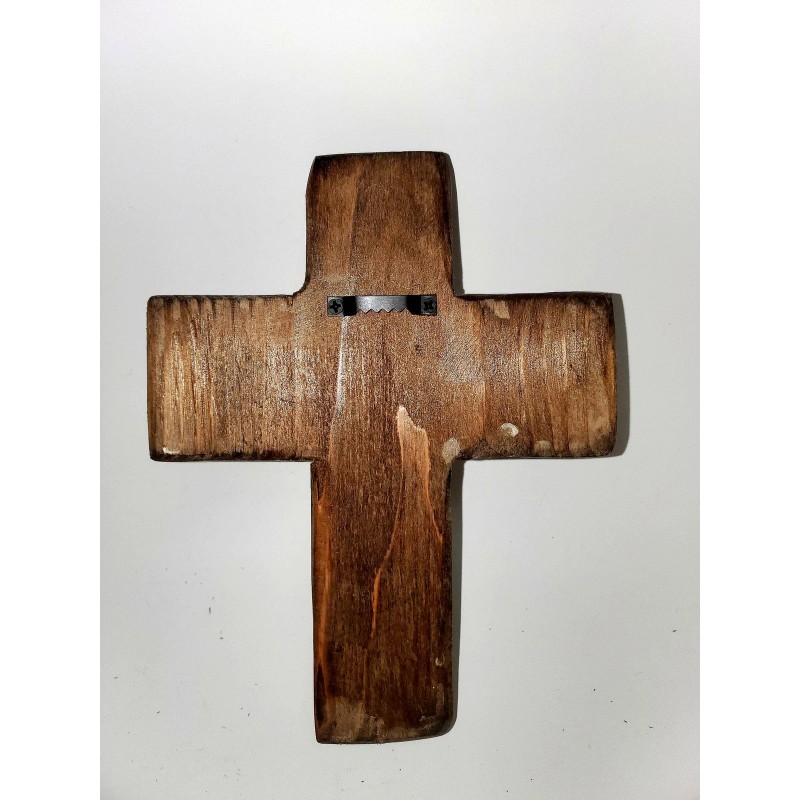 Skeeter's Row Handcrafted Wooden Cross with Intricate Carvings – Rustic