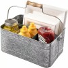 Royalty Art Farmhouse Kitchen Caddy Organizer with Handle for Condiments13”x