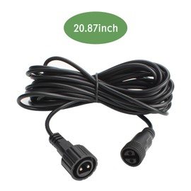 Duewot Waterproof Extension Cord, 2 Pin Outdoor Extension Cable with Male and Female Connectors, Wire for Duewot Solar Outdoor String Strip Lights Garden lamp(16.4ft)