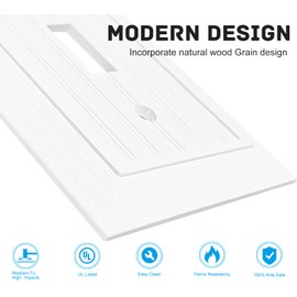 Modern Decorative Wall Plate Retro Wood Grain design Switch Cover Outlet Cover for Light Switch, Smart Switch, Dimmer, GFCI, USB Outlet (4 Pack, Single Toggle)