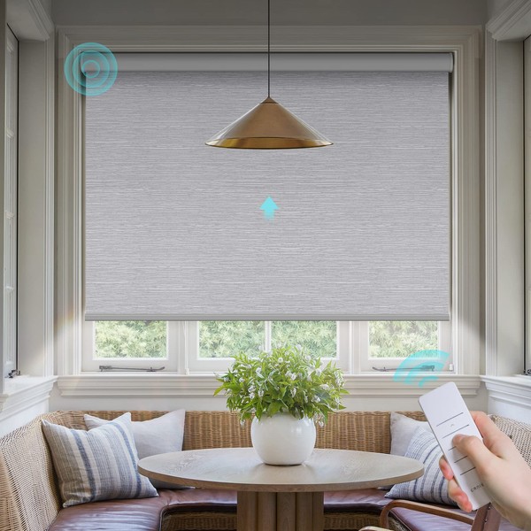 Motorized Blinds with Remote: Canisteo Battery Powered Control Electric Smart