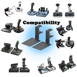 JUYEER Desk Mount Compatible with Thrustmaster T - Flight Hotas One, T - Flight Hotas 4, T - Flight Hotas X, T.Flight Stick X, Sol-R2 HOSAS, Farmstick, TCA Quadrant Boeing Edition and so on (2 Pack)
