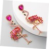 TOVINANNA Long Flamingo Earrings Crystal Stylish Casual Jewelry for Parties