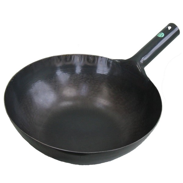 Yamada Kogyo Iron Hammered One-Handed Wok, 11.8 inches (30 cm), Plate Thickness: 0.05 inches (1.2 mm)