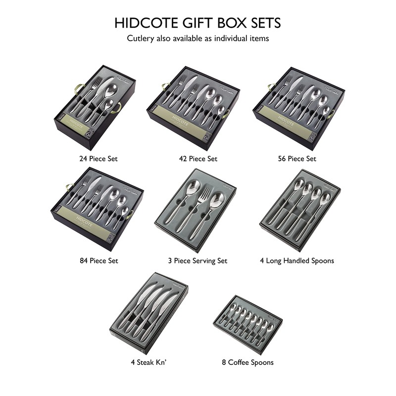 Robert Welch Hidcote Bright, 7 Piece Cutlery Place Setting. Made