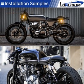 LOKLISUM 2 x Motorcycle Indicator Lights Motorcycle Bullet Retro Indicator 12 V Universal Waterproof Mini Motorcycle Lights for Street Bike Cruiser Chopper Bobber Scooter