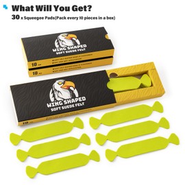 Gomake Vinyl Squeegee Buffer 10PCS Pre-Cut Felt for Window Tint Wet or Dry Vinyl/PPF Application (Green)