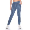 Kendindza Ladies’ Thermal Leggings, Jeans-Look Lined with Inner Fleece, Basic