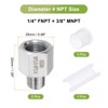 sourcing map 2 Pcs Pipe Fittings Reducer Adapter 1/4" NPT