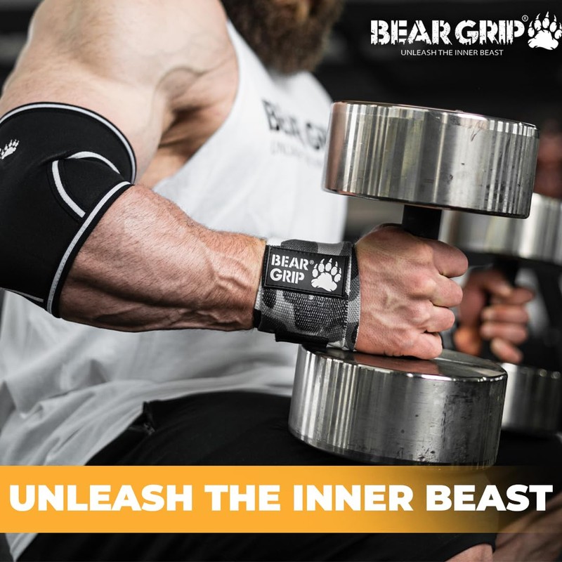 BEAR GRIP - Weight lifting wrist support wraps (Sold in