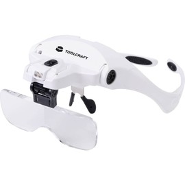 TOOLCRAFT 2469761 Magnifying Glasses with LED Lighting Magnification Factor: 3.5 x 2.5 x 2.0 x 1.5 x 1.0 x Lens Size: (