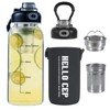 CHPINDAM 34oz tea bottle with infuser - Large Capacity Glass