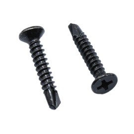 Meuey Lyot 410 Stainless Steel #8x1“ Metal Self Drilling Screws Black Self-Tapping Screws Sheet Metal Screws Tek Screws Self-Tapping Metal Sheet Metal Screws Truss Head Screws-50PCS