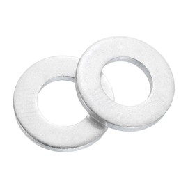 sourcing map 100Pcs Aluminum Flat Washer, M6x12x1.5mm Round Seal Gaskets Flat Spacers for Screws Bolts Machinery Repair Accessories, Outdoor Construction