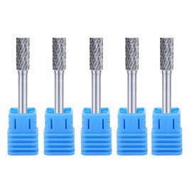 5PCS 3/10" / 8mm SA-2 Tungsten Carbide Burr Rotary File, 1/4"（6mm） Shank Double Cut Rotary File for Rotary Die Grinder Drill Bits