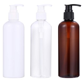 CAXUSD 3 Pcs Lotion Dispenser Transparent Colored Pump Bottles for Easy Liquid Storage for Shampoo Soap Wash Practical Bathroom Organization