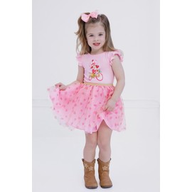 Strawberry Shortcake Little Girls Tulle Dress Pink 7-8