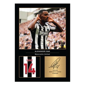 Icons Wall Art Alexander Isak Signed A4 Printed Photo Picture Display Gift For Newcastle Fans Digitally Reproduced Signature Unframed