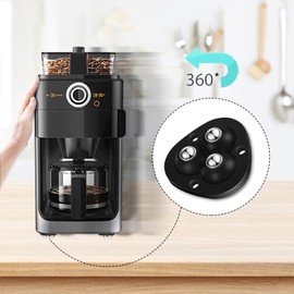 Coffee Slider for Countertop, Furniture Sliders, Furniture Movers Sliders, Self Adhesive Caster Wheels, Appliance Rollers, Rollers for Appliances Countertop (Black-4pcs)