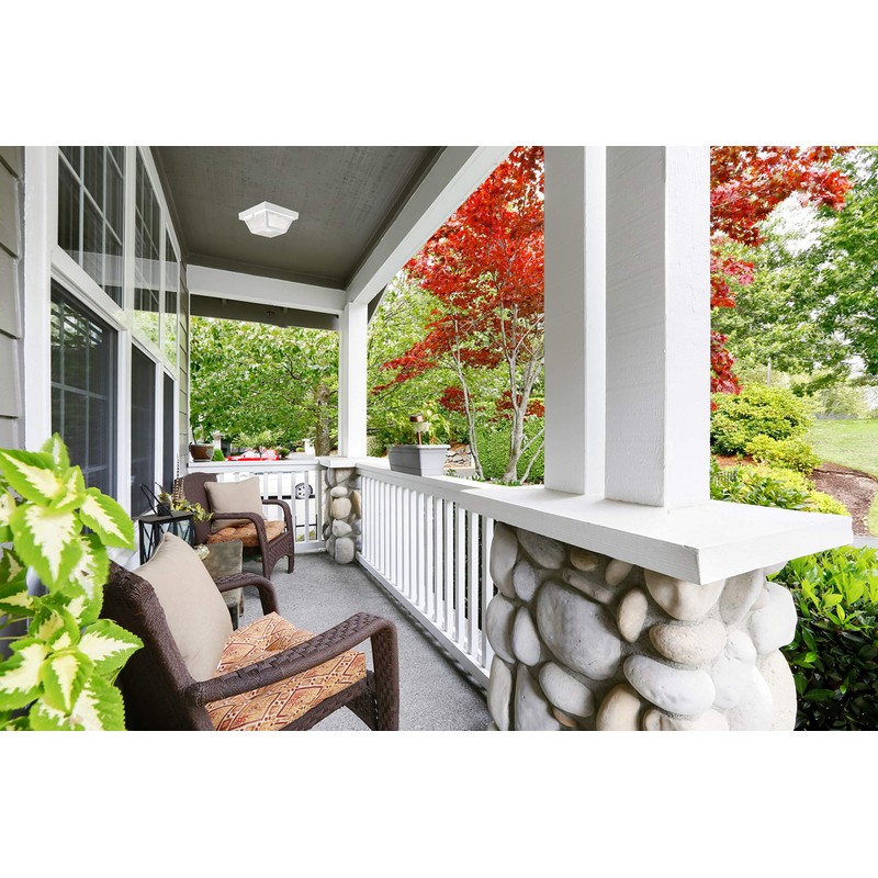 Design House 501858 Traditional 2-Light Outdoor/Indoor Ceiling Light Dimmable with