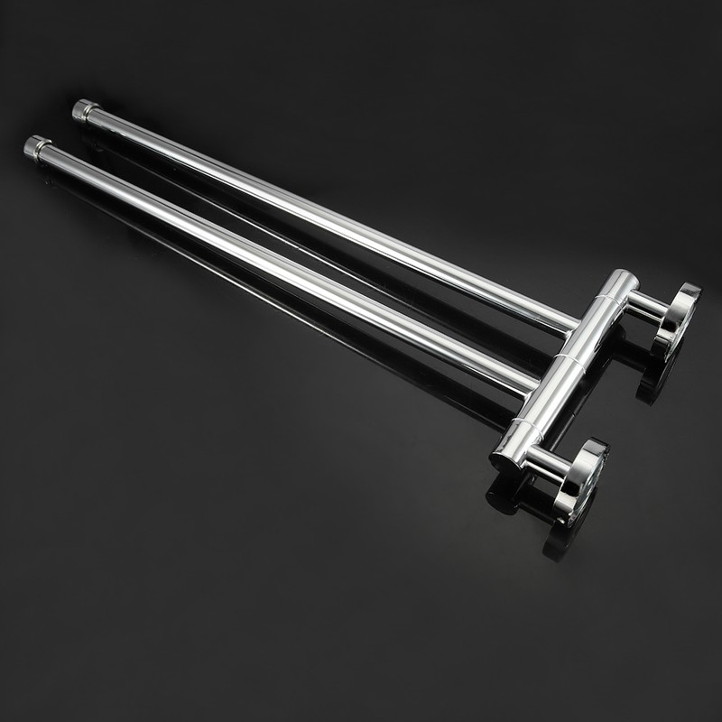 Bathroom Wall Mounted Towel Rack Swing Out Rotating Towel Hanger