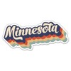 Squiddy Minnesota Retro Letters Style - Vinyl Sticker Decal for Phone, Laptop, Water Bottle (3" Wide)