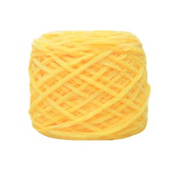Clisil Knitting Yellow Chenille Yarn DIY Velvet Chenille Yarn Bulky Luxury Polyester Chenille Yarn for Crochet Hat Scarf Sweater Shawl 8oz/250g